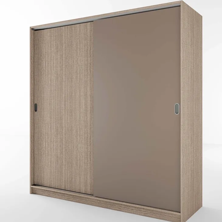 Armadio 180x191h cm scorrevole moderno rovere scuro marrone Morante