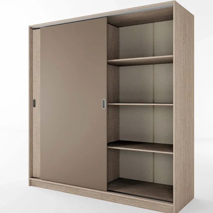 Armadio 180x191h cm scorrevole moderno rovere scuro marrone Morante