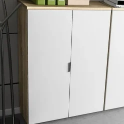 Arredo ufficio completo bianco opaco rovere natura Work 2