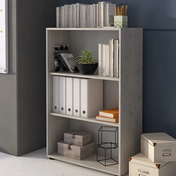 Arredo ufficio completo bianco frassinato cemento Woody