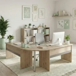Arredo ufficio completo moderno rovere antracite lucido Time 18