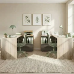 Arredo ufficio completo moderno rovere antracite lucido Time 22