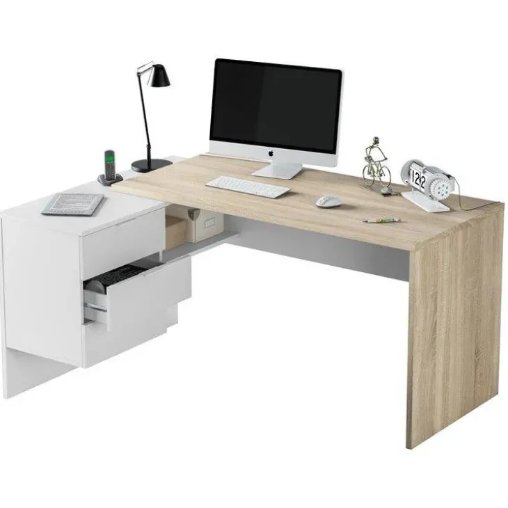 Arredo ufficio completo moderno bianco opaco rovere natura Work 1
