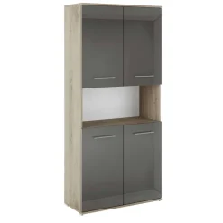 Arredo ufficio completo moderno rovere antracite lucido Time 13