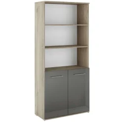 Arredo ufficio completo moderno rovere antracite lucido Time 13