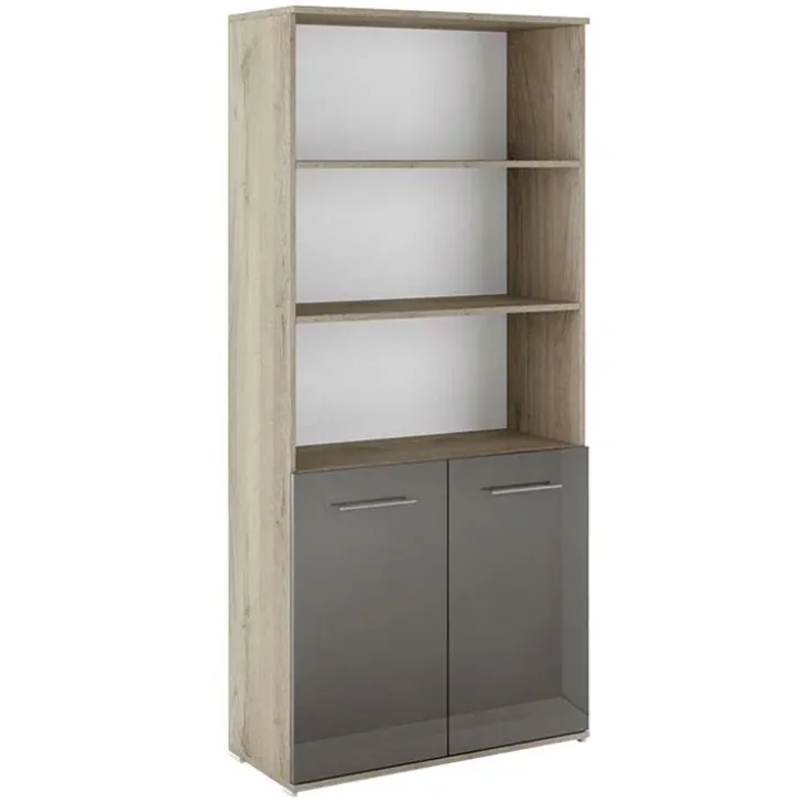 Arredo ufficio completo moderno rovere antracite lucido Time 23