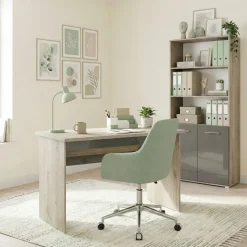 Arredo ufficio completo moderno rovere antracite lucido Time 23