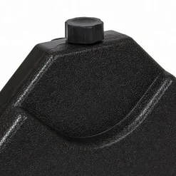 Base per ombrellone a sbalzo 50x50cm in 4 pezzi nero con attacco in metallo Atlas