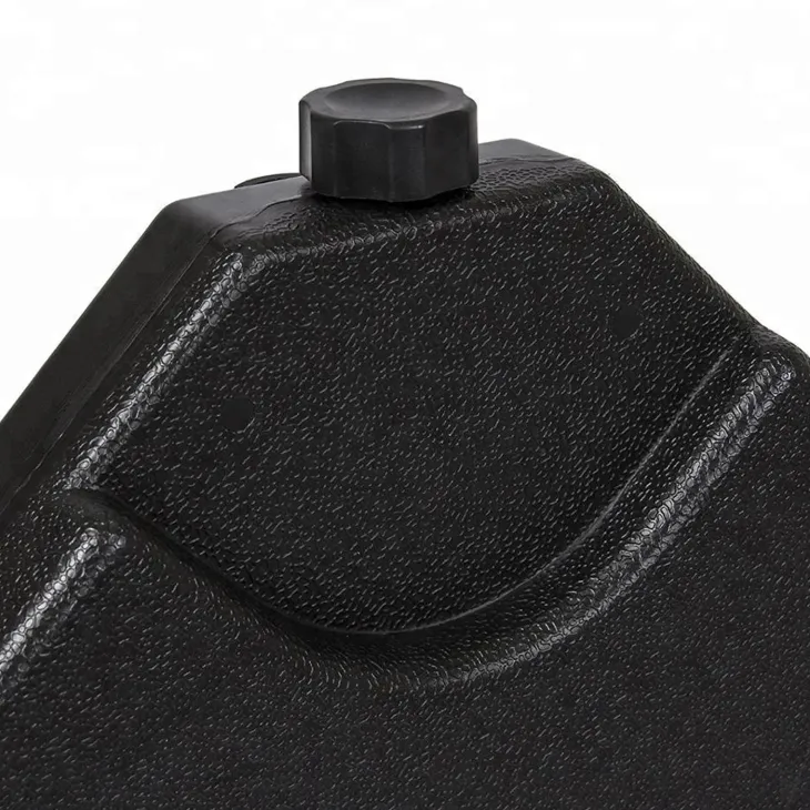 Base per ombrellone a sbalzo 50x50cm in 4 pezzi nero con attacco in metallo Atlas