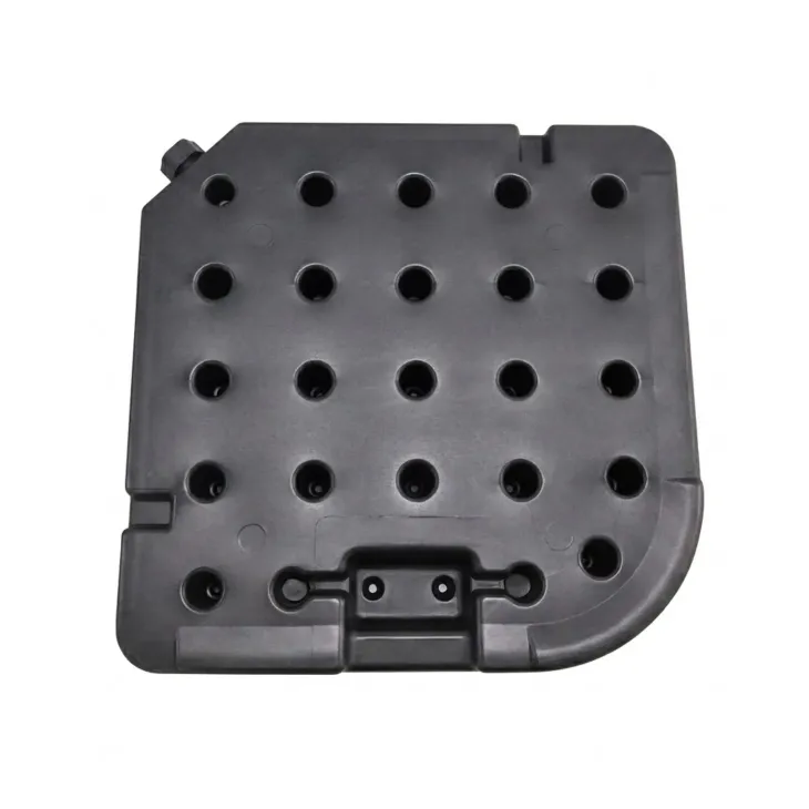 Base per ombrellone a sbalzo 50x50cm in 4 pezzi nero con attacco in metallo Atlas