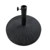 Base rotonda 53cm per ombrellone con palo centrale 25 kg in resina nera Titan