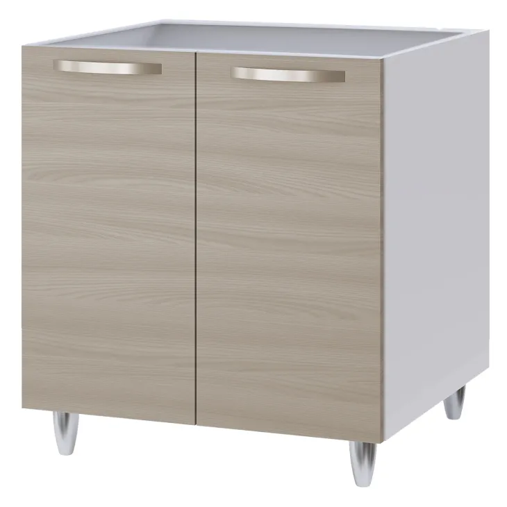 Base sottolavello 120x86h cm reversibile 3 ante rovere olmo Talise