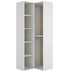 Cabina armadio angolare 85x205h cm bianco rovere Vixa