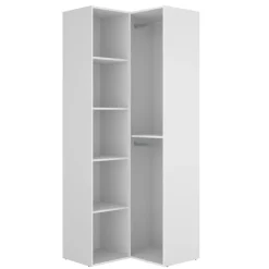 Cabina armadio angolare 85x205h cm bianco rovere Vixa