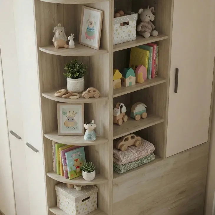 Cabina armadio 148x199h cm ad angolo cameretta rovere champagne beige Fabio Gihome®