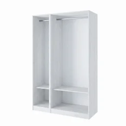Cabina armadio 120x201h cm con appendiabiti bianco frassinato Dulcinea