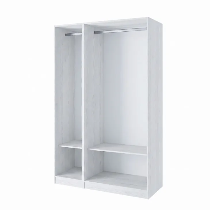 Cabina armadio 120x201h cm con appendiabiti bianco frassinato Dulcinea