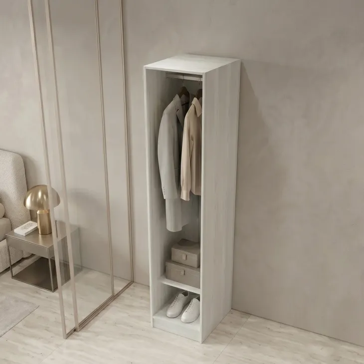 Cabina armadio 40x201h cm con appendiabiti bianco frassinato Dulcinea