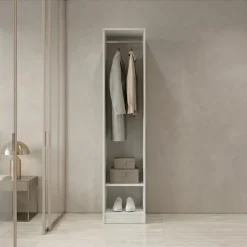 Cabina armadio 40x201h cm con appendiabiti bianco frassinato Dulcinea