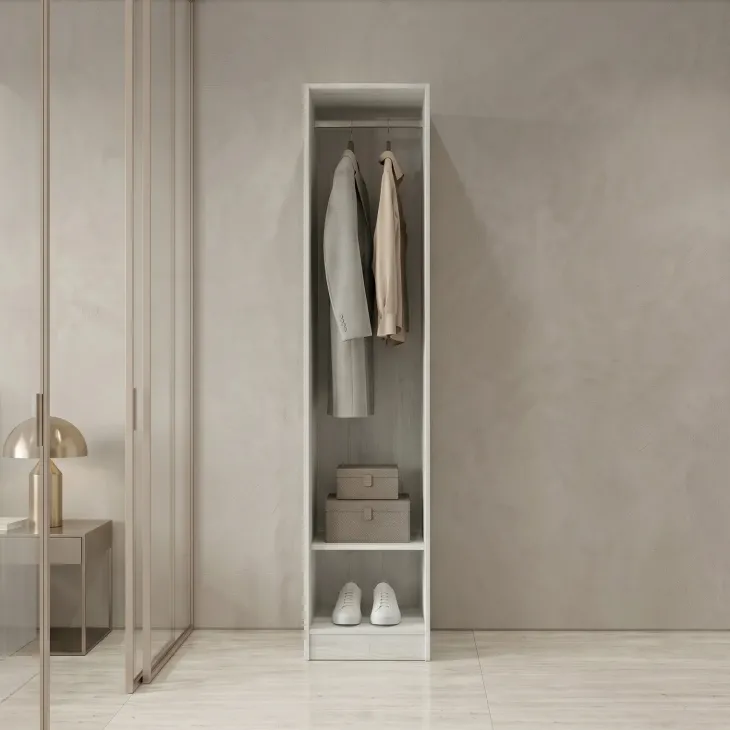 Cabina armadio 40x201h cm con appendiabiti bianco frassinato Dulcinea