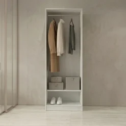 Cabina armadio 80x201h cm con appendiabiti bianco frassinato Dulcinea