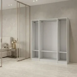 Cabina armadio 160x201h cm con appendiabiti bianco frassinato Dulcinea 3