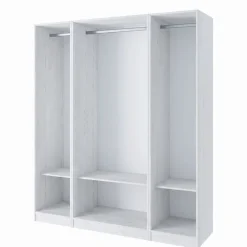 Cabina armadio 160x201h cm con appendiabiti bianco frassinato Dulcinea 3