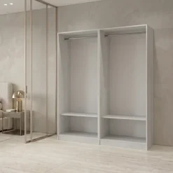 Cabina armadio 160x201h cm con appendiabiti bianco frassinato Dulcinea 2