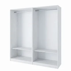 Cabina armadio 160x201h cm con appendiabiti bianco frassinato Dulcinea 2
