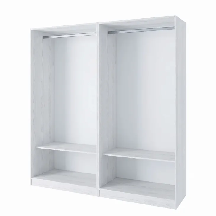 Cabina armadio 160x201h cm con appendiabiti bianco frassinato Dulcinea 2
