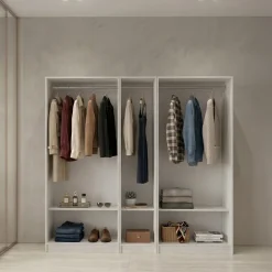 Cabina armadio 200x201h cm con appendiabiti bianco frassinato Dulcinea