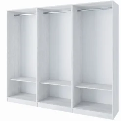 Cabina armadio 240x201h cm con appendiabiti bianco frassinato Dulcinea