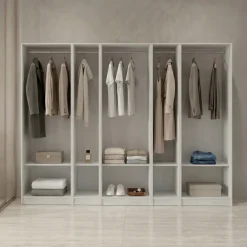 Cabina armadio 320x201h cm con appendiabiti bianco frassinato Dulcinea
