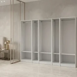 Cabina armadio 320x201h cm con appendiabiti bianco frassinato Dulcinea