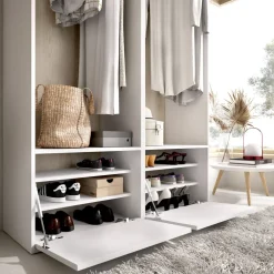 Cabina armadio 120x205h cm con scarpiera bianco rovere Vixa