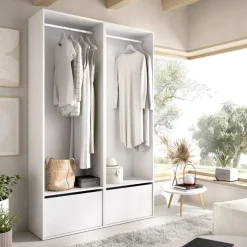 Cabina armadio 120x205h cm con scarpiera bianco rovere Vixa