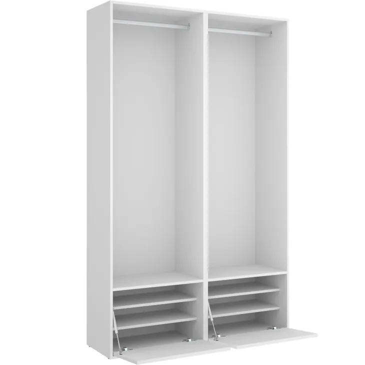 Cabina armadio 120x205h cm con scarpiera bianco rovere Vixa