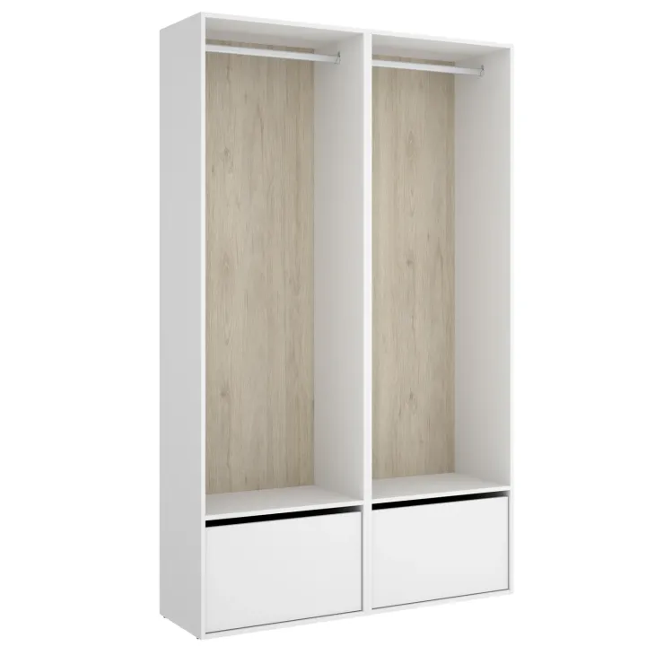 Cabina armadio 120x205h cm con scarpiera bianco rovere Vixa