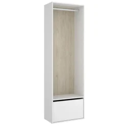 Cabina armadio 60x205h cm con scarpiera bianco rovere Vixa