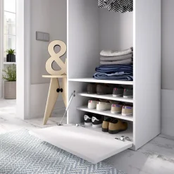 Cabina armadio 60x205h cm con scarpiera bianco rovere Vixa