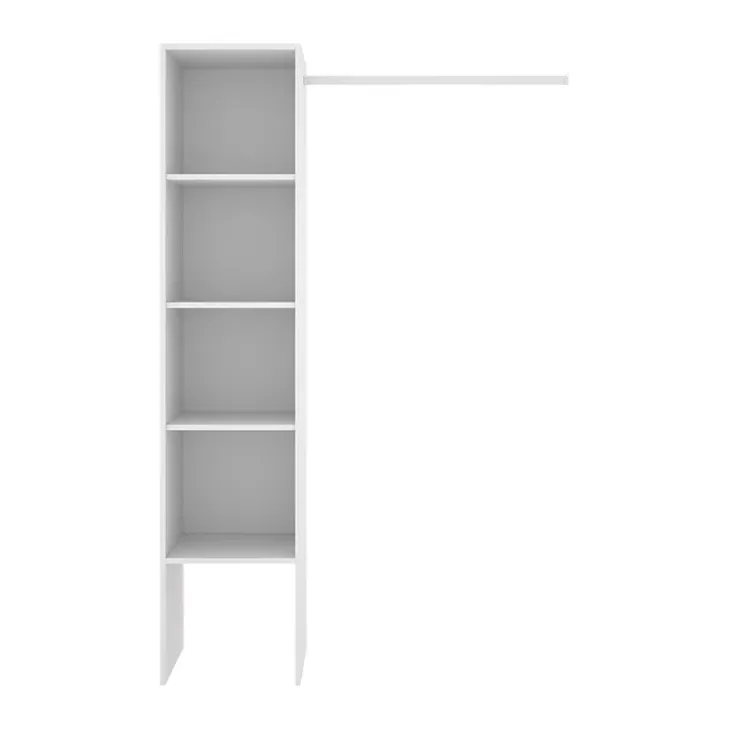 Cabina armadio 138x185h cm 4 ripiani con appendiabiti bianco Fernando