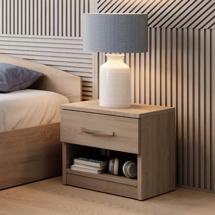 Camera completa con letto contenitore alla francese rovere Tropea