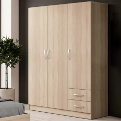 Camera completa con letto contenitore alla francese rovere Tropea