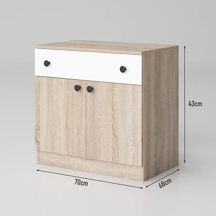 Camera da letto completa matrimoniale rovere bianco opaco Vieste