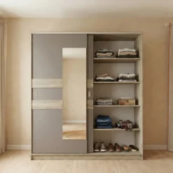 Camera da letto moderna completa matrimoniale rovere grigio Altea