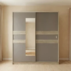 Camera da letto moderna completa matrimoniale rovere grigio Altea