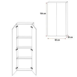 Cameretta bambini completa 324x86cm 2 letti singoli bianco Diego Gihome®