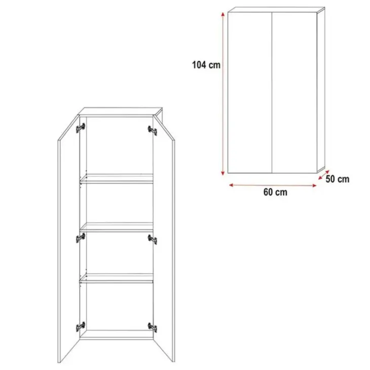 Cameretta bambini completa 324x86cm 2 letti singoli bianco Diego Gihome®