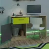 Cameretta bambini rovere verde mela grafite armadio letto comodino cassettiera scrivania Cooper