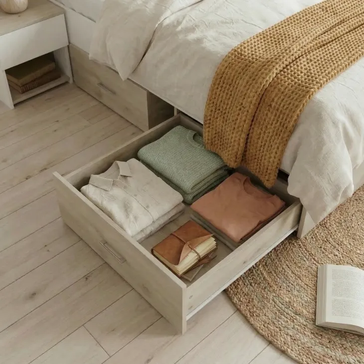 Cameretta completa bambini 1 letto singolo rovere bianco Francesco Gihome®